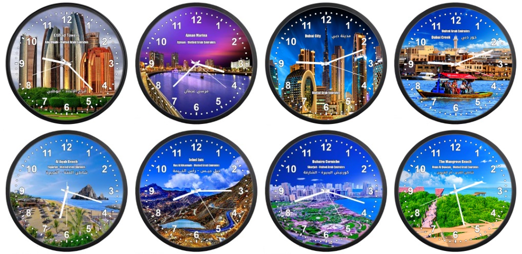 ساعات حائط لمواقع في الامارات
    |
    Wall Clocks of Locations in the UAE
